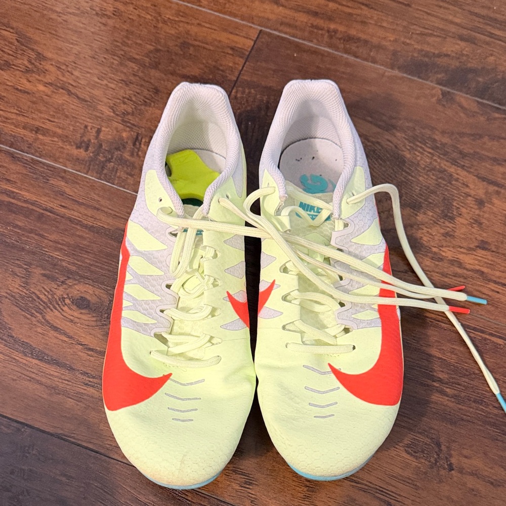 Nike Bright Yellow and Orange Track Shoes